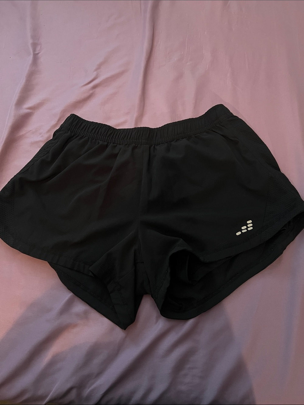 bcg Black Women’s Athletic Shorts with Reflective Logo